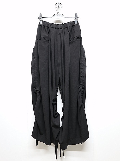 (ͽ���ʡ�5��6������ͽ��/kiryuyrik������奦����奦/Crape Sharring Wide Tuck Slacks/Black