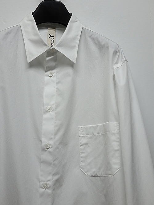 Ground Y�����饦��ɥ磻/120/2 BROADCLOTH STANDARD BIG SHIRT/WHITE.