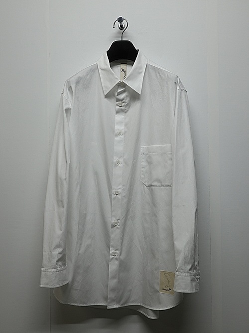 Ground Y�����饦��ɥ磻/120/2 BROADCLOTH STANDARD BIG SHIRT/WHITE.