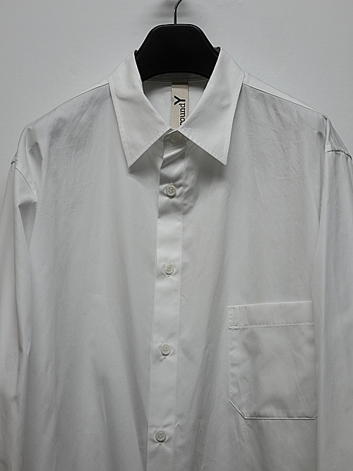 Ground Y�����饦��ɥ磻/120/2 BROADCLOTH STANDARD BIG SHIRT/WHITE.