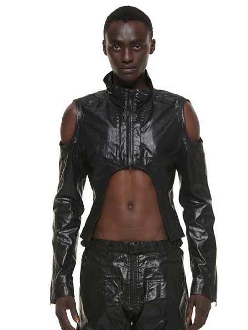 (ͽ����)2��3������ͽ��/JULIUS����ꥦ��/LAMINATED CLOTH BLOUSON9/BLACK��