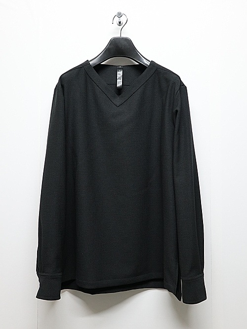 wjk�����֥른��������/boat V-neck pullover shirt/black
