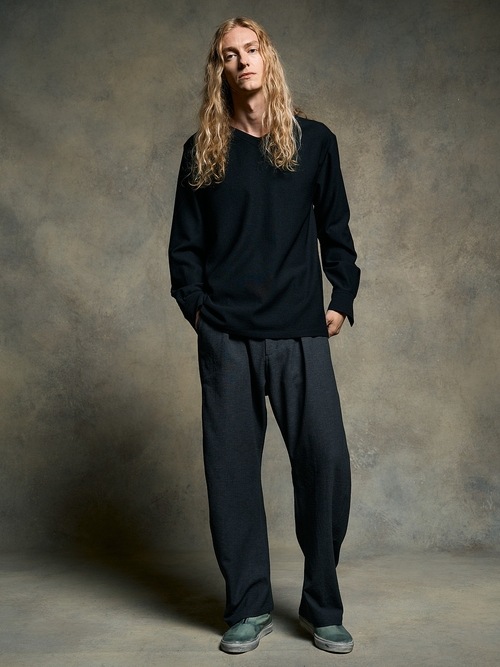 (ͽ���ʡ�3��4������ͽ��/wjk�����֥른��������/boat V-neck pullover shirt/black