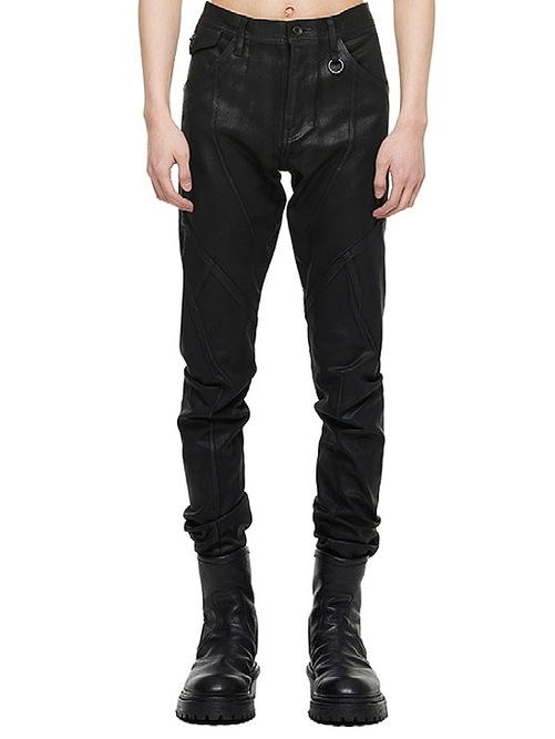 (ͽ����)8��9������ͽ��/JULIUS����ꥦ��/COTTON KNIT DENIM TROUSERS9/BLACK