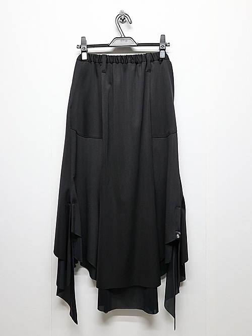(ͽ���ʡ�7��8������ͽ��/THE ONENESS�������ͥ�/Recycle Polyester Jersey Layered Flare Skirt/Black