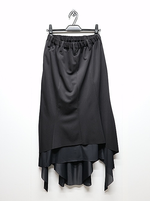 (ͽ���ʡ�7��8������ͽ��/THE ONENESS�������ͥ�/Recycle Polyester Jersey Layered Flare Skirt/Black