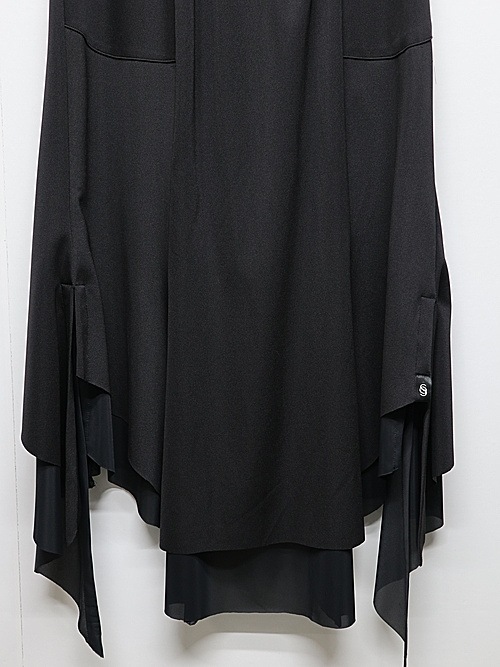 (ͽ���ʡ�7��8������ͽ��/THE ONENESS�������ͥ�/Recycle Polyester Jersey Layered Flare Skirt/Black