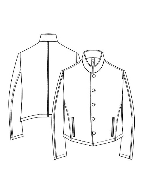 Ground Y�����饦��ɥ磻/W/GABARDINE FRONT DROP SHORT JACKET/BLACK