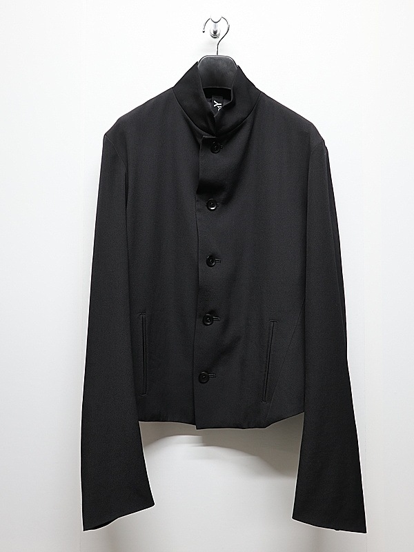 Ground Y�����饦��ɥ磻/W/GABARDINE FRONT DROP SHORT JACKET/BLACK