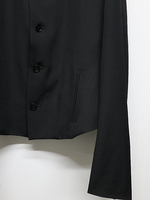 Ground Y�����饦��ɥ磻/W/GABARDINE FRONT DROP SHORT JACKET/BLACK