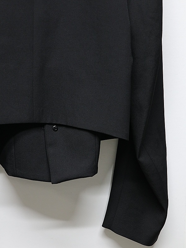 Ground Y�����饦��ɥ磻/W/GABARDINE FRONT DROP SHORT JACKET/BLACK