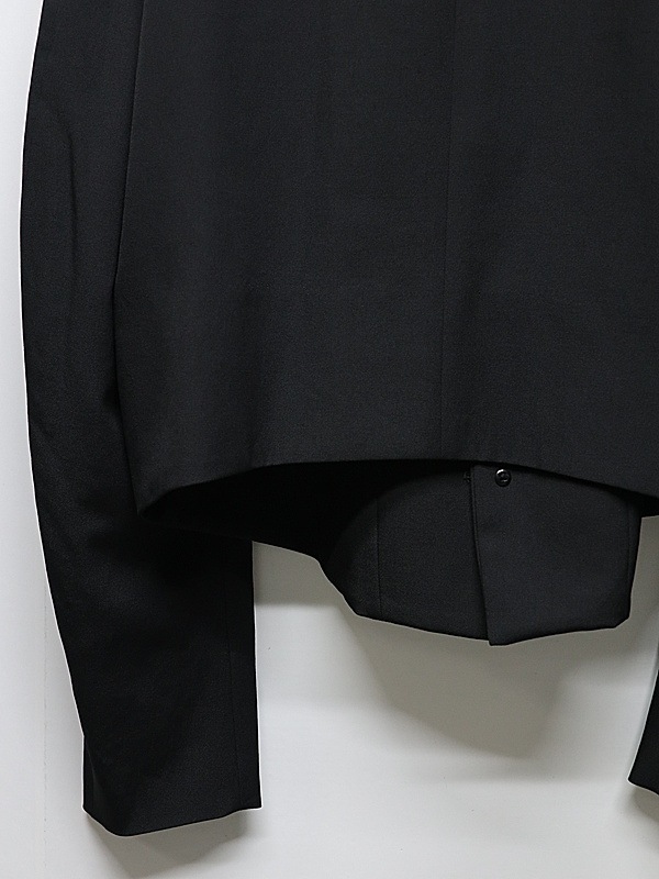 Ground Y�����饦��ɥ磻/W/GABARDINE FRONT DROP SHORT JACKET/BLACK