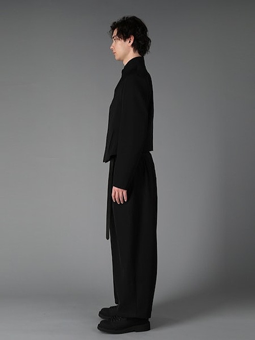 Ground Y�����饦��ɥ磻/W/GABARDINE FRONT DROP SHORT JACKET/BLACK