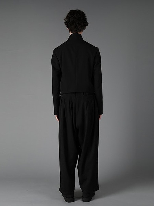 Ground Y�����饦��ɥ磻/W/GABARDINE FRONT DROP SHORT JACKET/BLACK