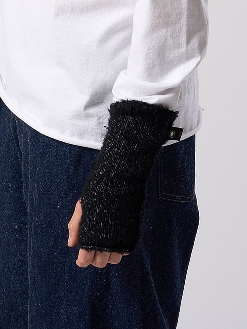 (ͽ���ʡ�10��11������ͽ��/wjk�����֥른��������/fancy yarn knit hand warmer/black