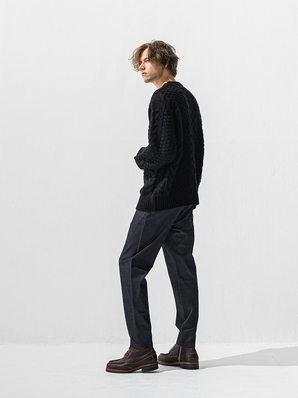 (ͽ���ʡ�11��12������ͽ��/42TH RESOUND CLOTHING���ꥵ����ɥ���������/LOOSE FIT cable law sweater/BLACK