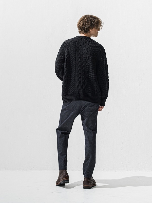 (ͽ���ʡ�11��12������ͽ��/42TH RESOUND CLOTHING���ꥵ����ɥ���������/LOOSE FIT cable law sweater/BLACK