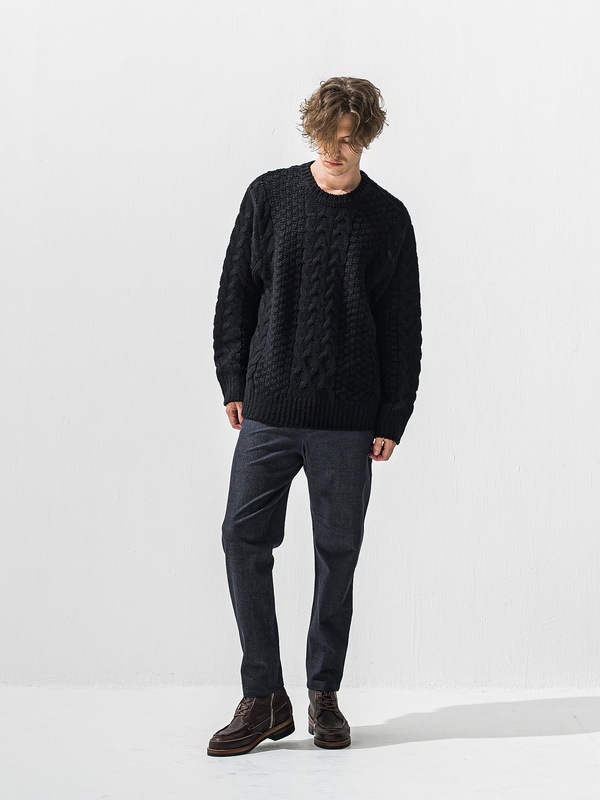 (ͽ���ʡ�11��12������ͽ��/42TH RESOUND CLOTHING���ꥵ����ɥ���������/LOOSE FIT cable law sweater/BLACK