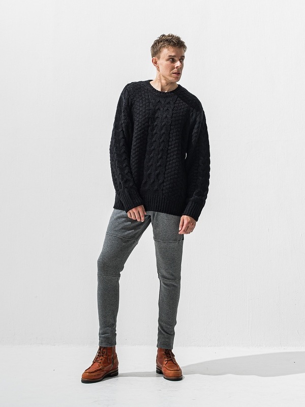 (ͽ���ʡ�11��12������ͽ��/42TH RESOUND CLOTHING���ꥵ����ɥ���������/LOOSE FIT cable law sweater/BLACK