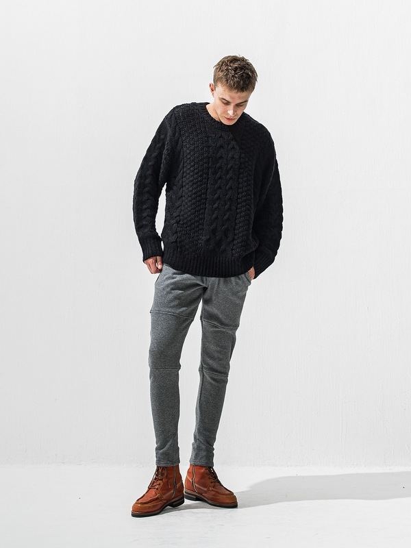 (ͽ���ʡ�11��12������ͽ��/42TH RESOUND CLOTHING���ꥵ����ɥ���������/LOOSE FIT cable law sweater/BLACK