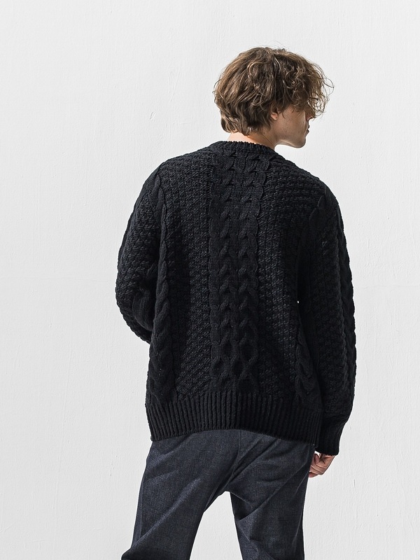 (ͽ���ʡ�11��12������ͽ��/42TH RESOUND CLOTHING���ꥵ����ɥ���������/LOOSE FIT cable law sweater/BLACK
