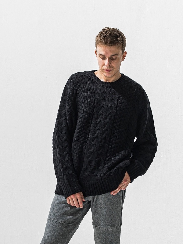 (ͽ���ʡ�11��12������ͽ��/42TH RESOUND CLOTHING���ꥵ����ɥ���������/LOOSE FIT cable law sweater/BLACK