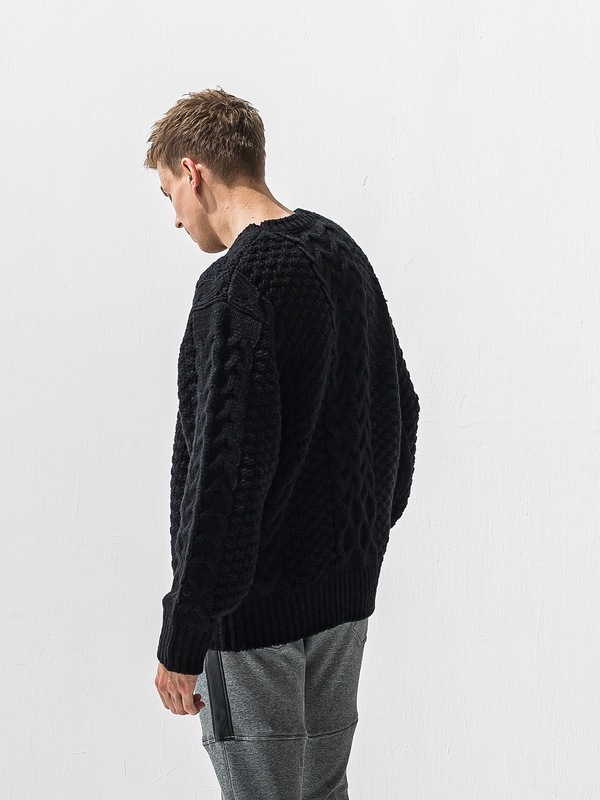(ͽ���ʡ�11��12������ͽ��/42TH RESOUND CLOTHING���ꥵ����ɥ���������/LOOSE FIT cable law sweater/BLACK