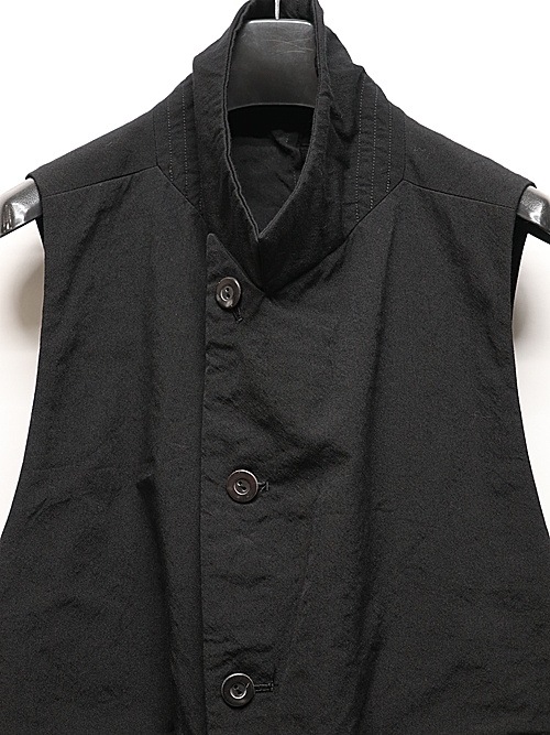 nude:masahiko maruyama ̡:ޥҥޥ/Wool Cotton Twill VEST (MULTI BUTTONS ON THE BACK)/Black