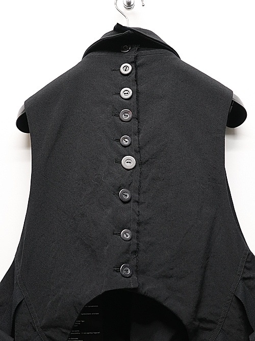 nude:masahiko maruyama ̡:ޥҥޥ/Wool Cotton Twill VEST (MULTI BUTTONS ON THE BACK)/Black