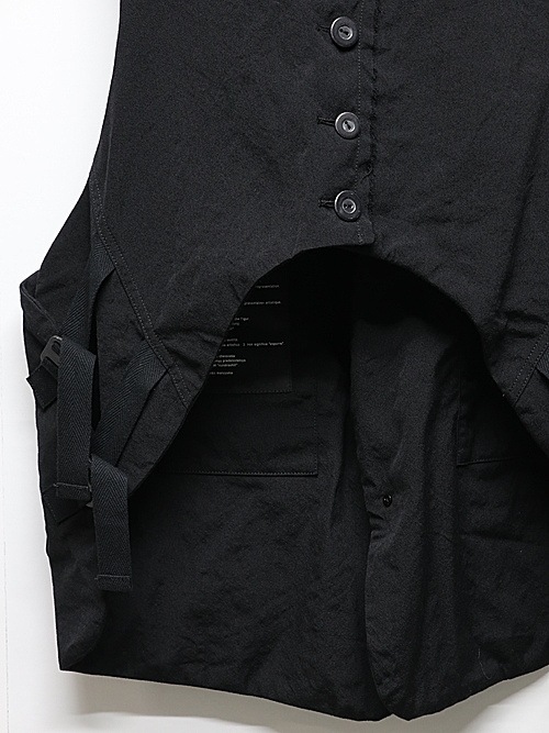 nude:masahiko maruyama ̡:ޥҥޥ/Wool Cotton Twill VEST (MULTI BUTTONS ON THE BACK)/Black