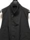 nude:masahiko maruyama ̡:ޥҥޥ/Wool Cotton Twill VEST (MULTI BUTTONS ON THE BACK)/Black