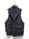 nude:masahiko maruyama ̡:ޥҥޥ/Wool Cotton Twill VEST (MULTI BUTTONS ON THE BACK)/Black