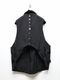 nude:masahiko maruyama ̡:ޥҥޥ/Wool Cotton Twill VEST (MULTI BUTTONS ON THE BACK)/Black