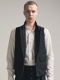 (ͽ)79ͽ/nude:masahiko maruyama ̡:ޥҥޥ/Wool Cotton Twill VEST (MULTI BUTTONS ON THE BACK)/Black