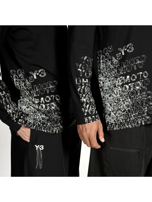 Y-3���磻���꡼/U GFX LS TEE/BLACK