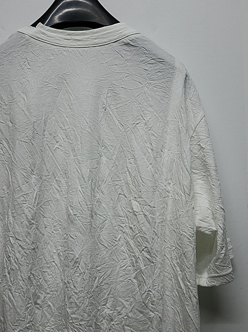 Ground Y�����饦��ɥ磻/CATCH WASHER WRINKLE JERSEY MIX T-SHIRT/WHITE