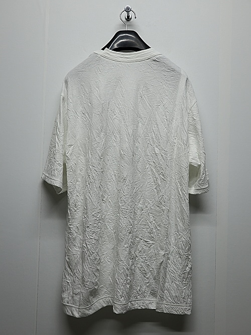 Ground Y�����饦��ɥ磻/CATCH WASHER WRINKLE JERSEY MIX T-SHIRT/WHITE