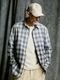 (ͽ���ʡ�9��10������ͽ��/wjk�����֥른��������/aging loose check shirt/fade blue