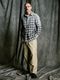 (ͽ���ʡ�9��10������ͽ��/wjk�����֥른��������/aging loose check shirt/fade blue