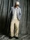 (ͽ���ʡ�9��10������ͽ��/wjk�����֥른��������/aging loose check shirt/fade blue