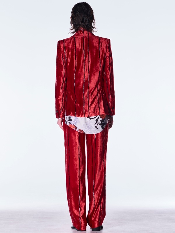 (ͽ���ʡ�10������11������ͽ��/kiryuyrik������奦����奦/TOGE Velvet Peaked Jacket/Red