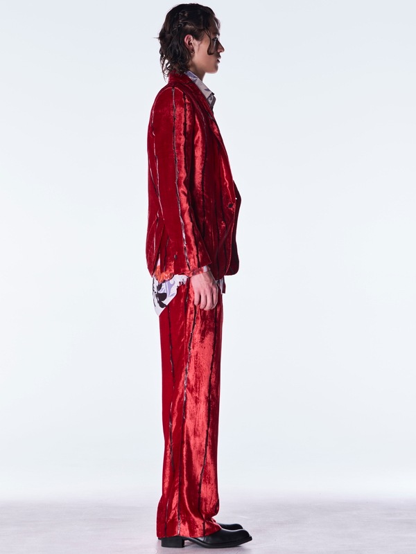 (ͽ���ʡ�10������11������ͽ��/kiryuyrik������奦����奦/TOGE Velvet Peaked Jacket/Red