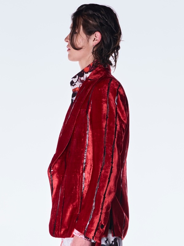 (ͽ���ʡ�10������11������ͽ��/kiryuyrik������奦����奦/TOGE Velvet Peaked Jacket/Red