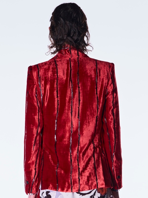 (ͽ���ʡ�10������11������ͽ��/kiryuyrik������奦����奦/TOGE Velvet Peaked Jacket/Red