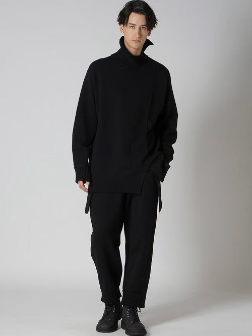 Yohji Yamamoto襦ޥ/7G JERSEY 3G RIB 3G 1X1 RIB PANTS/BLACK.