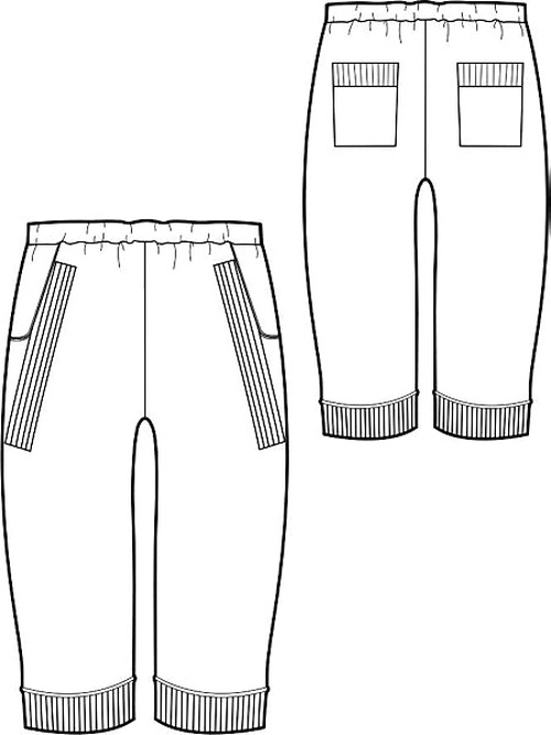 Yohji Yamamoto襦ޥ/7G JERSEY 3G RIB 3G 1X1 RIB PANTS/BLACK.