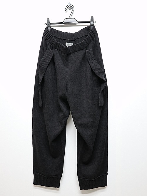 Yohji Yamamoto襦ޥ/7G JERSEY 3G RIB 3G 1X1 RIB PANTS/BLACK.