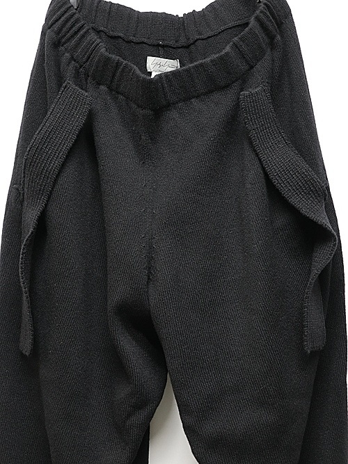 Yohji Yamamoto襦ޥ/7G JERSEY 3G RIB 3G 1X1 RIB PANTS/BLACK.