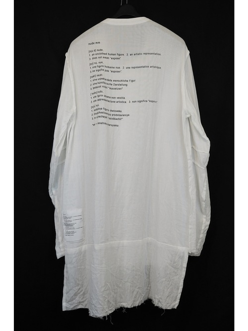 SALE30%OFF/nude:masahiko maruyama ̡:ޥҥޥ/Cotton Double Gauze ROUND NECK REVERSIBLE GAUZE SHIRT/Off White