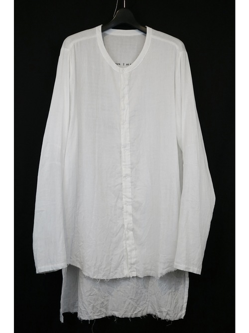 SALE30%OFF/nude:masahiko maruyama ̡:ޥҥޥ/Cotton Double Gauze ROUND NECK REVERSIBLE GAUZE SHIRT/Off White